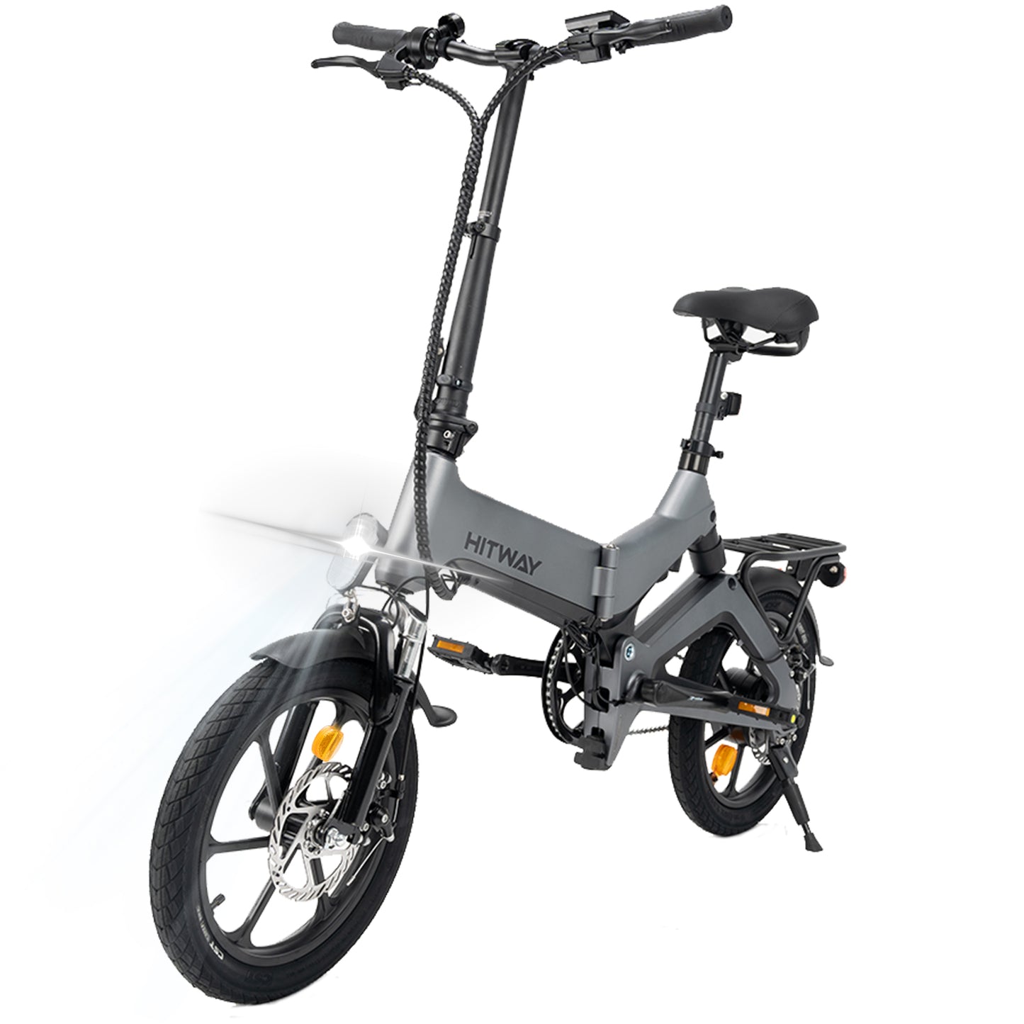Hitway 14F005 Elektrische Fiets E-bike | Opvouwbaar | 250W Motor | 16" | 7.5Ah | Grijs / Zwart