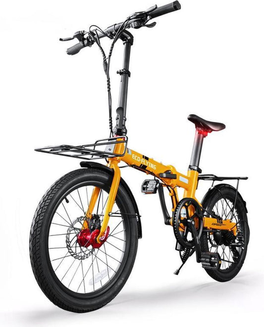 Elektrische fiets - Elektrische Vouwfiets - Eco Flying TOP 760 - Geel